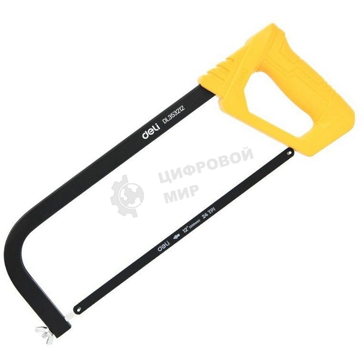 Ножовка по металлу, дереву, пластику Deli DL353212 300мм, пильное полотно из стали 65Mn, пластиковая ручка