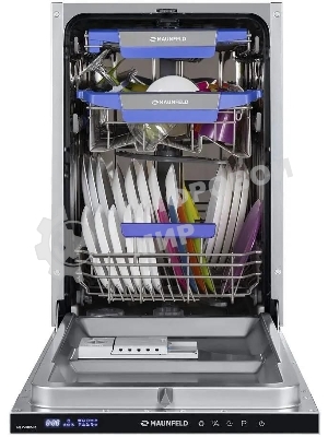 Встраиваемая посудомоечная машина Maunfeld MLP-08IMR, белый/черный, 44.5 см, 10 компл., 47 дБ, класс A++