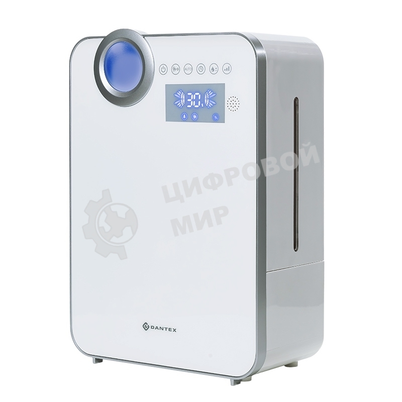 Увлажнитель воздуха Dantex D-H50UCF белый/серебристый, 130 Вт, 5 л, ультразвуковой, ионизация