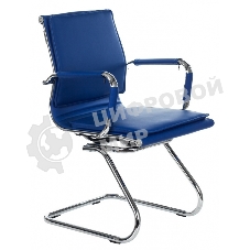 Кресло Бюрократ CH-993-Low-V/blue синий, экокожа, 120 кг, механизм качания, низкая спинка