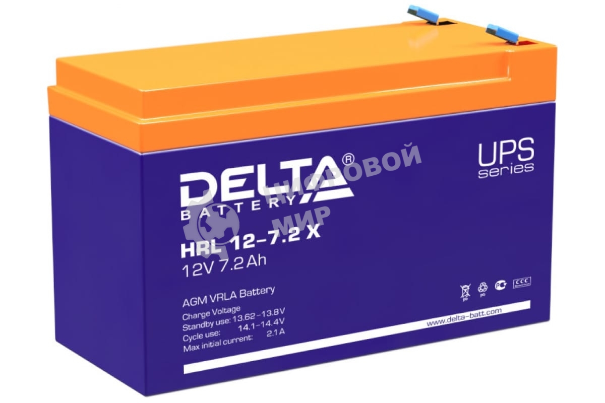 Батарея для ИБП Delta HRL 12-7.2Х (12V 7.2Ah)