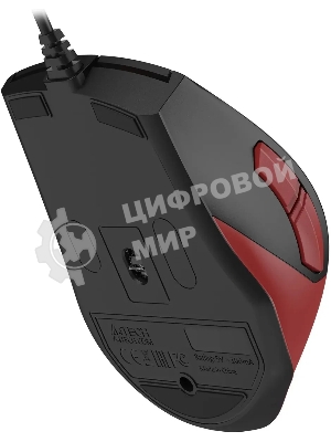 Мышь проводная A4Tech Fstyler FM45S Air красный/черный, 2400 dpi, USB, кнопки - 7