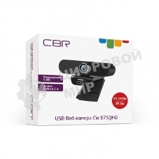 Веб-камера CBR CW 875QHD 2560x1440, 30 кадр/с, USB Type-A, микрофон (шумоподавление), автоматическая фокусировка, универсальное крепление
