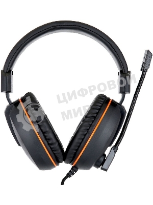 Гарнитура Gembird MHS-G100 чернцый/оранжевый, проводная