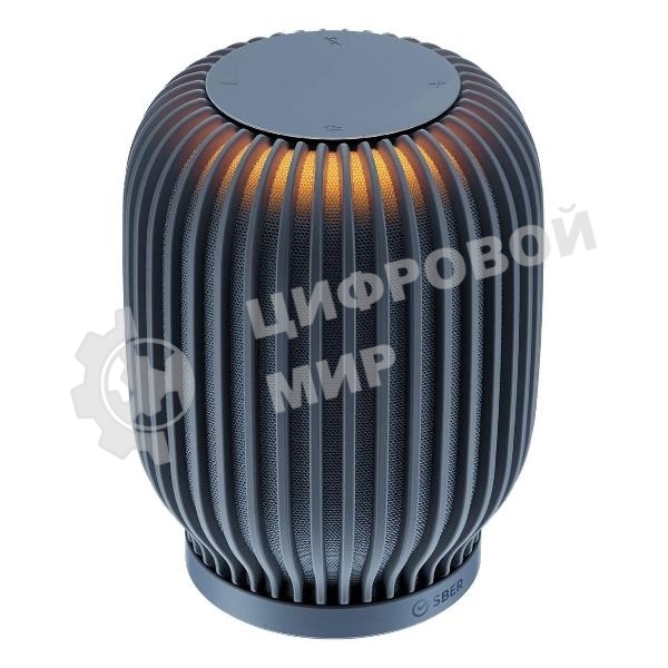 Умная колонка Sber SberBoom, 40Вт, стандартная, 1 динамик, Мультирум, Стереопара, Wi-Fi, Bluetooth 5.0, Салют, темно-серый
