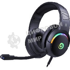 Гарнитура Defender Debor чёрный, проводная, USB, подсветка