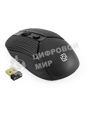 Мышь беспроводная Oklick 509MW черный, 1600 dpi, радиоканал, USB, кнопки - 4