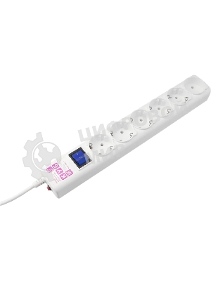 Сетевой фильтр PowerCube Фильтр-удлинитель (SPG(5+1)-16B-5M) 6 розеток, 5м,16А/3,5 кВт, белый