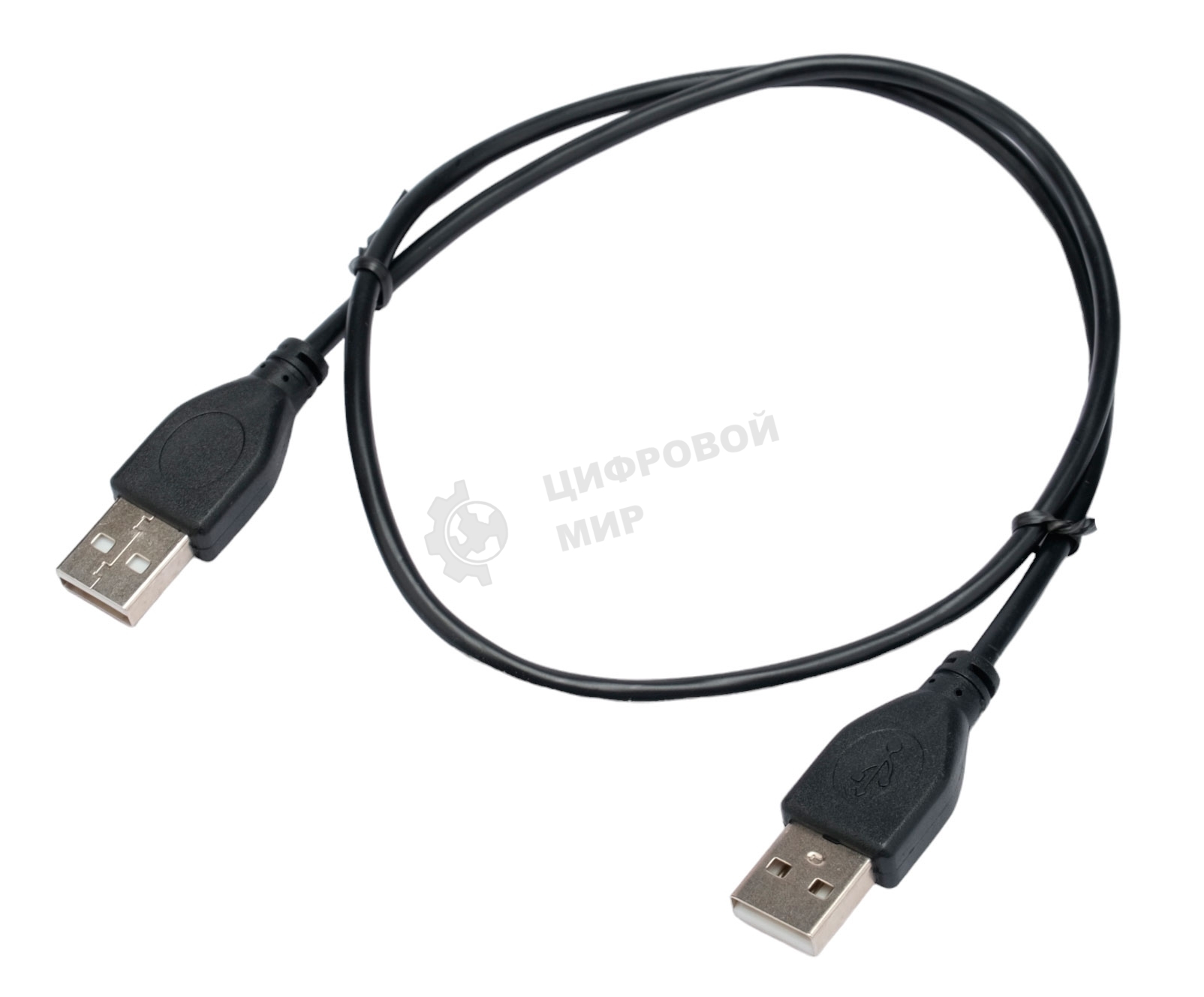 Кабель USB2.0 Cablexpert CC-USB2-AMAM-0.6M, AM/AM, экран, 28/26AWG, медь, Pro, 0.6м, черный, пакет