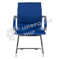 Кресло Бюрократ CH-993-Low-V/blue синий, экокожа, 120 кг, механизм качания, низкая спинка