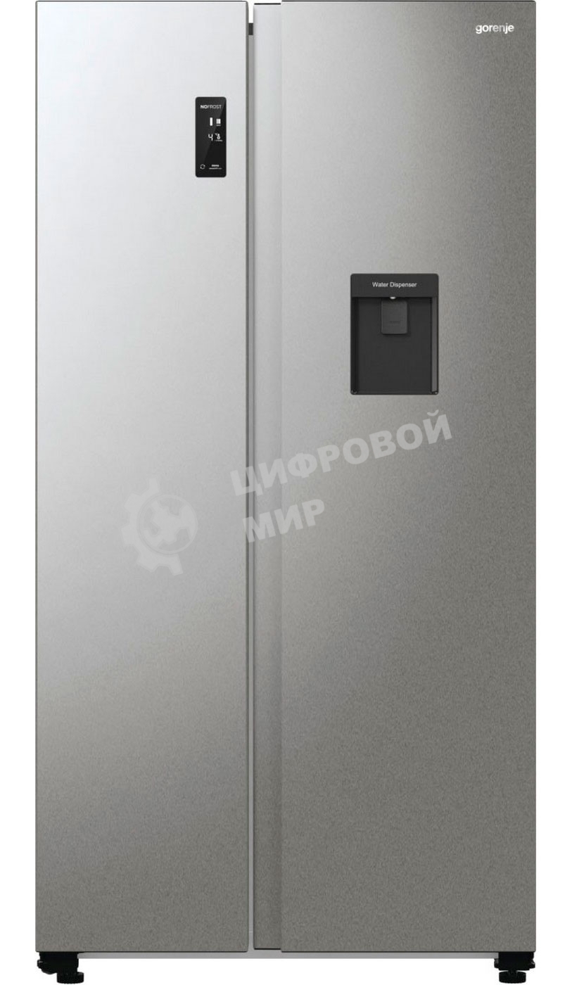 Холодильник Gorenje NRR9185EAXLWD серебристый двухкамерный 353/191л морозилка снизу, No Frost, Side by Side