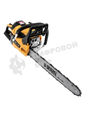 Пила цепная бензиновая Denzel DS-5218, шина 45 см, 52см3, 3 л.с., шаг 0,325, паз 1,5 мм, 72 зв
