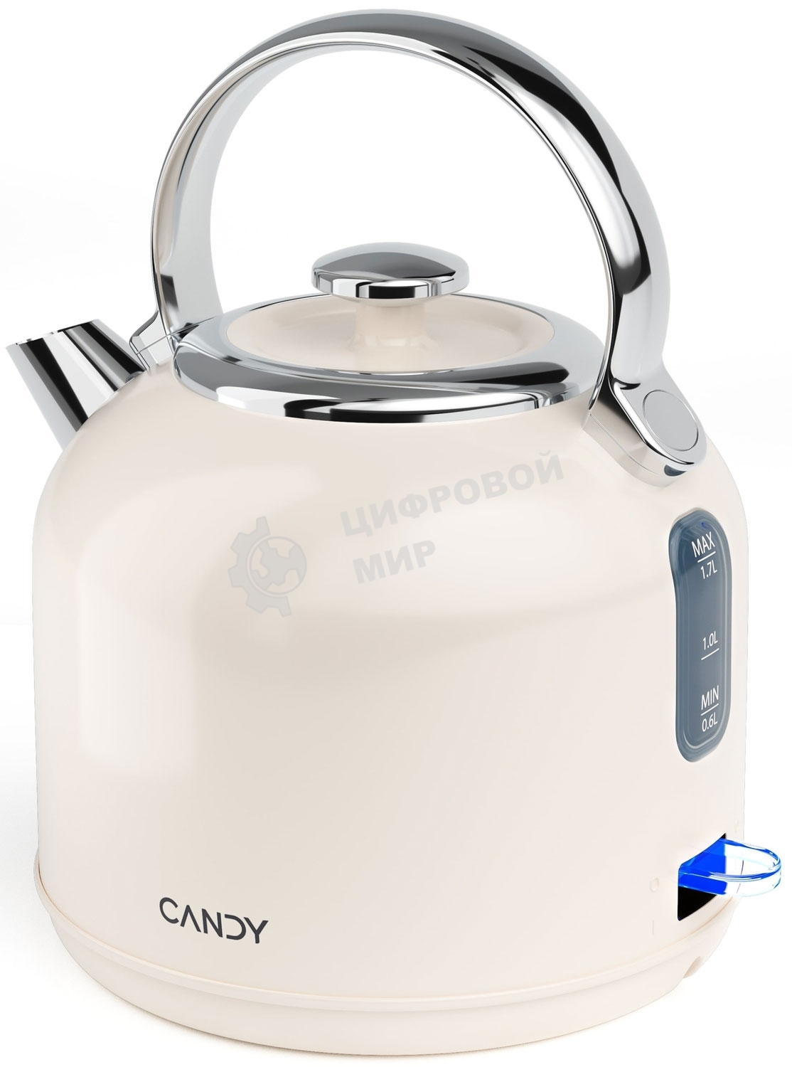 Чайник электрический Candy CK-205 1.7л. 2200Вт слоновая кость корпус: нерж.сталь