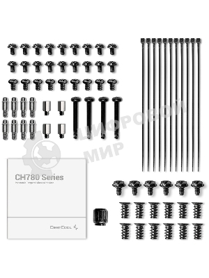 Компьютерный корпус Deepcool CH780 черный (ATX, без БП, ARGb, 4xUSB3.2 Type-A + USB3.2 Type-C) (R-CH780-BKADE41-G-1) MidiTower