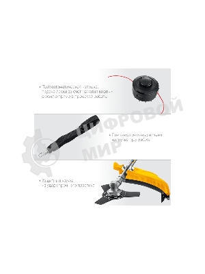 Сетевой триммер STEHER 1300 Вт коса сетевая, ш/с 38/25 см