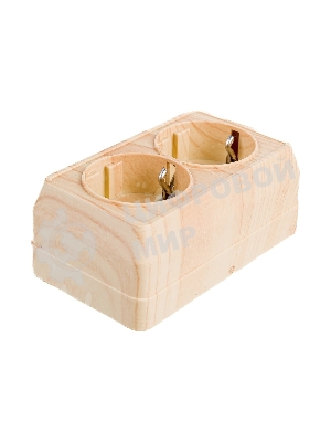 Розетка 2-м ОП Октава 16А РС22-3-ОС с заземл. сосна IEK ERO21-K03-16-DC