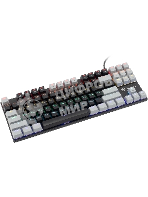 Клавиатура проводная Oklick K600X механическая черный/серый USB Multimedia for gamer LED