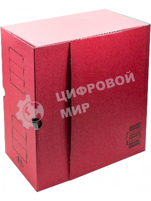 Короб архивный Silwerhof 1914769 микрогофрокартон корешок 150мм, красный (упаковка: 3шт)