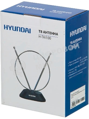 Антенна телевизионная Hyundai H-TAI100 3дБ пассивная черный