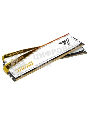 Оперативная память Patriot Viper Elite 5 TUF Gaming, DDR5, 48GB (2x24 GB), 6000 MHz, CL36, DIMM, радиатор, RGB, белый