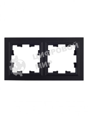 Рамка 2-местная IEK BRITE РУ-2-БрЧ черный