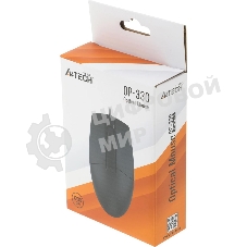 Мышь проводная A4Tech OP-330 черный, 1200 dpi, USB, кнопки - 3