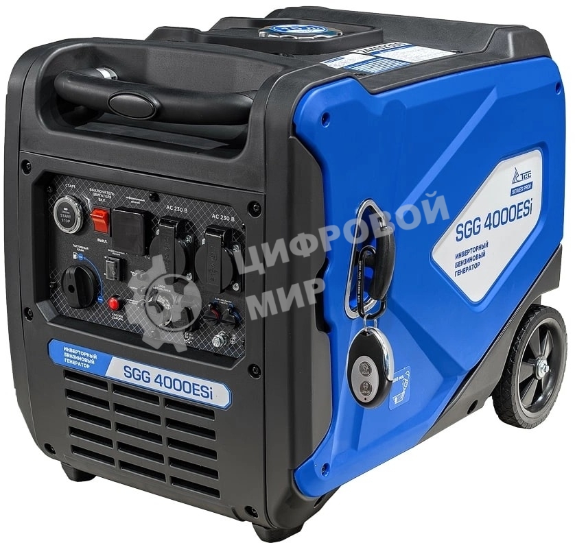 Электрогенератор бензиновый инверторный ТСС SGG 4000ESi, 3.7 кВт, 60 дБ, 42 кг