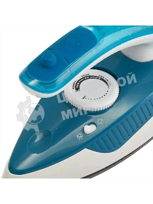 Утюг Delta DL-430Т белый/синий, 1000 Вт, 15 г/мин, 50 г/мин, 80 мл