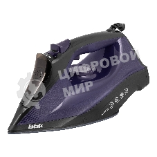 Утюг BBK ISE-2413 (B/V) черный/фиолетовый, 2400 Вт, 40 г/мин, 140 г/мин, 450 мл