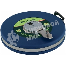 Рулетка геодезическая Сибртех 30 м х 13 мм, закрытый корпус, фиберглассовая лента