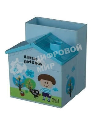 Подставка Deli E9138 Домик для письменных принадлежностей, ассорти, пластик