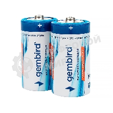 Батарейки солевые Gembird Gb-R14P-2F, тип С(R14P), 2шт, пленка