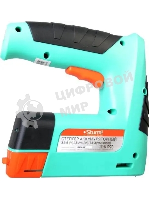 Степлер аккумуляторный Sturm! CET1201 скобы тип 53: 11.4мм 4-10мм гвозди тип 47: 14мм
