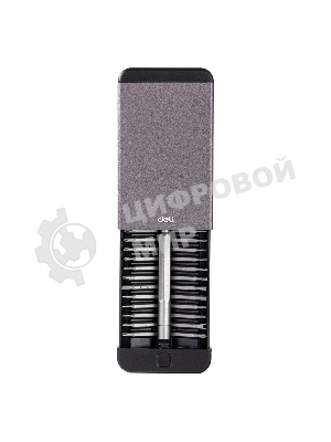 Набор прецизионных отверток Deli DL3525 25 предметов Корпус из алюминиевого сплава.