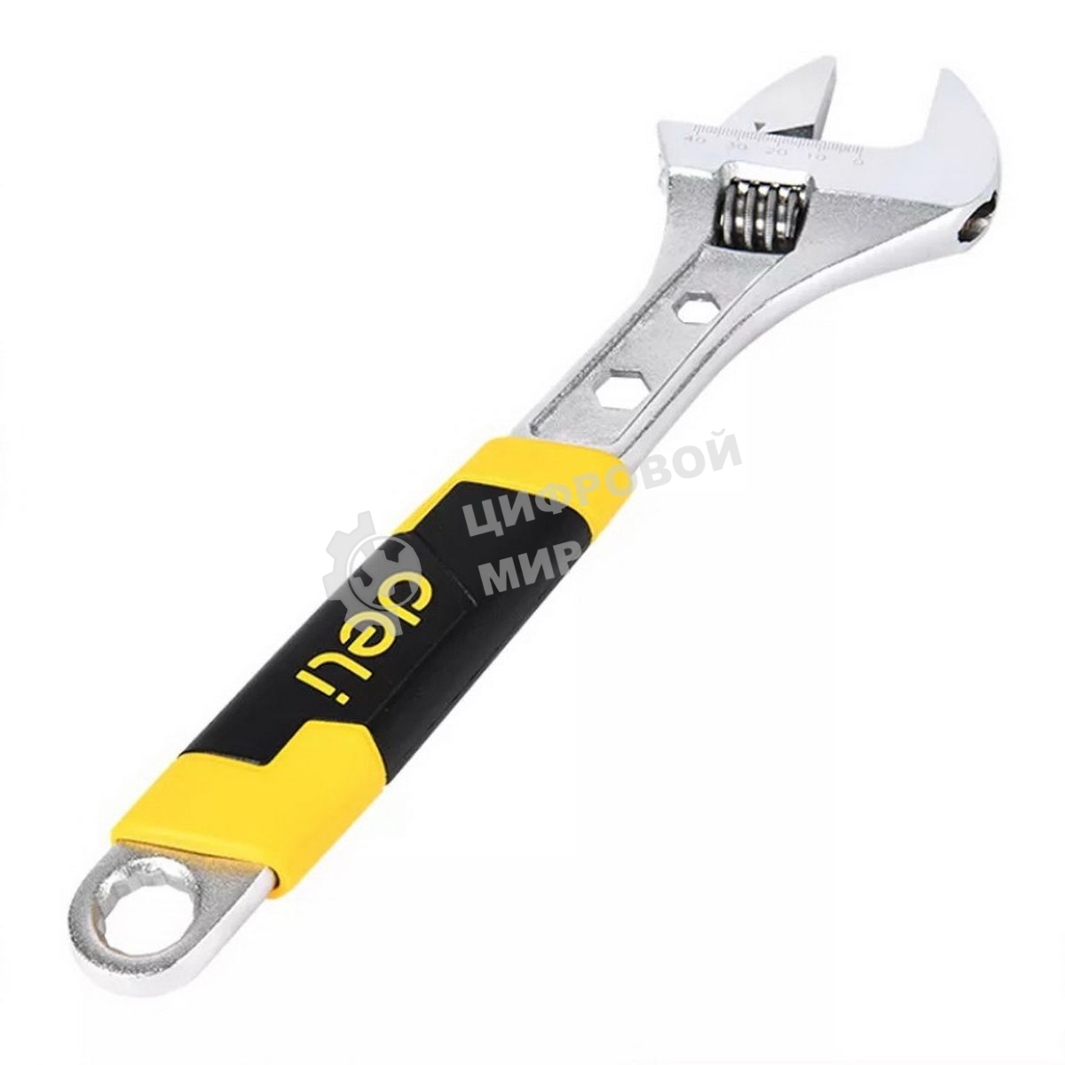 Разводной ключ Deli DL30112 150мм, обрезиненная ручка, диапазон захвата 0-36мм