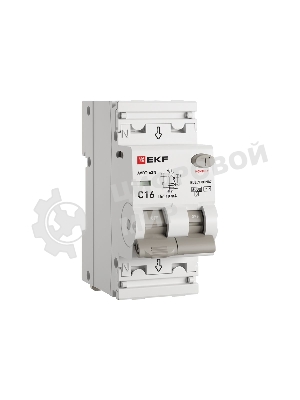 Выключатель автоматический дифференциального тока 2п (1P+N) C 16А 10мА тип AC 6кА АВДТ-63N (электрон.) PROxima EKF D63N26E16C10