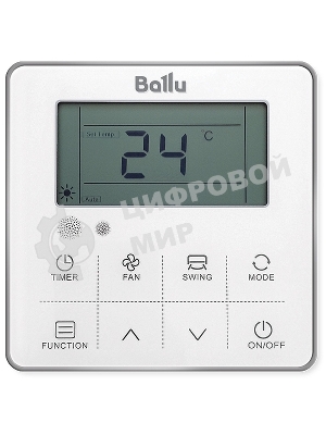 Внутренний блок сплит-системы канального типа Ballu BLC_D/in-24HN1_21Y 24000 BTU, 70 м², 42 дБ, охлаждение, обогрев, осушение, серый