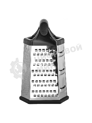 Терка LARA LR07-53 6 поверхностей, высота 23 см, нерж. сталь, нескользящее основание, ручка