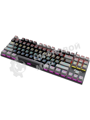 Клавиатура проводная Oklick K600X механическая черный/серый USB Multimedia for gamer LED