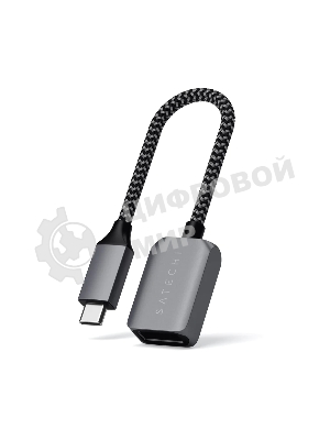 Кабель-адаптер Satechi USB-C to USB 3.0. серый космос