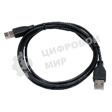 Кабель USB2.0 Cablexpert CC-USB2-AMAM-1.8M, AM/AM, экран, 28/26AWG, медь, Pro, 1.8м, черный, пакет