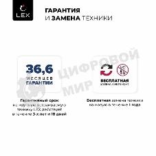 Стиральная машина LEX LWM10012WID (CHKO100011) белый, загрузка фронтальная 10 кг, 1200 об/мин., класс: А+++