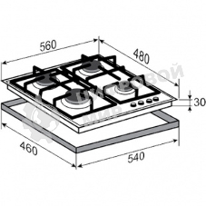 Газовая варочная панель Zigmund & Shtain M 26.6 W независимая, белый