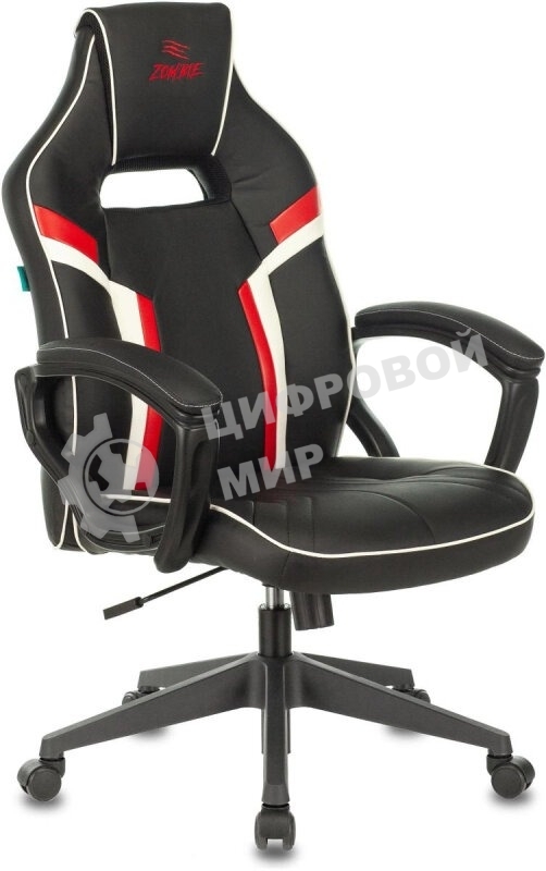 Кресло Zombie Z3 черный/красный, экокожа, 120 кг, механизм качания
