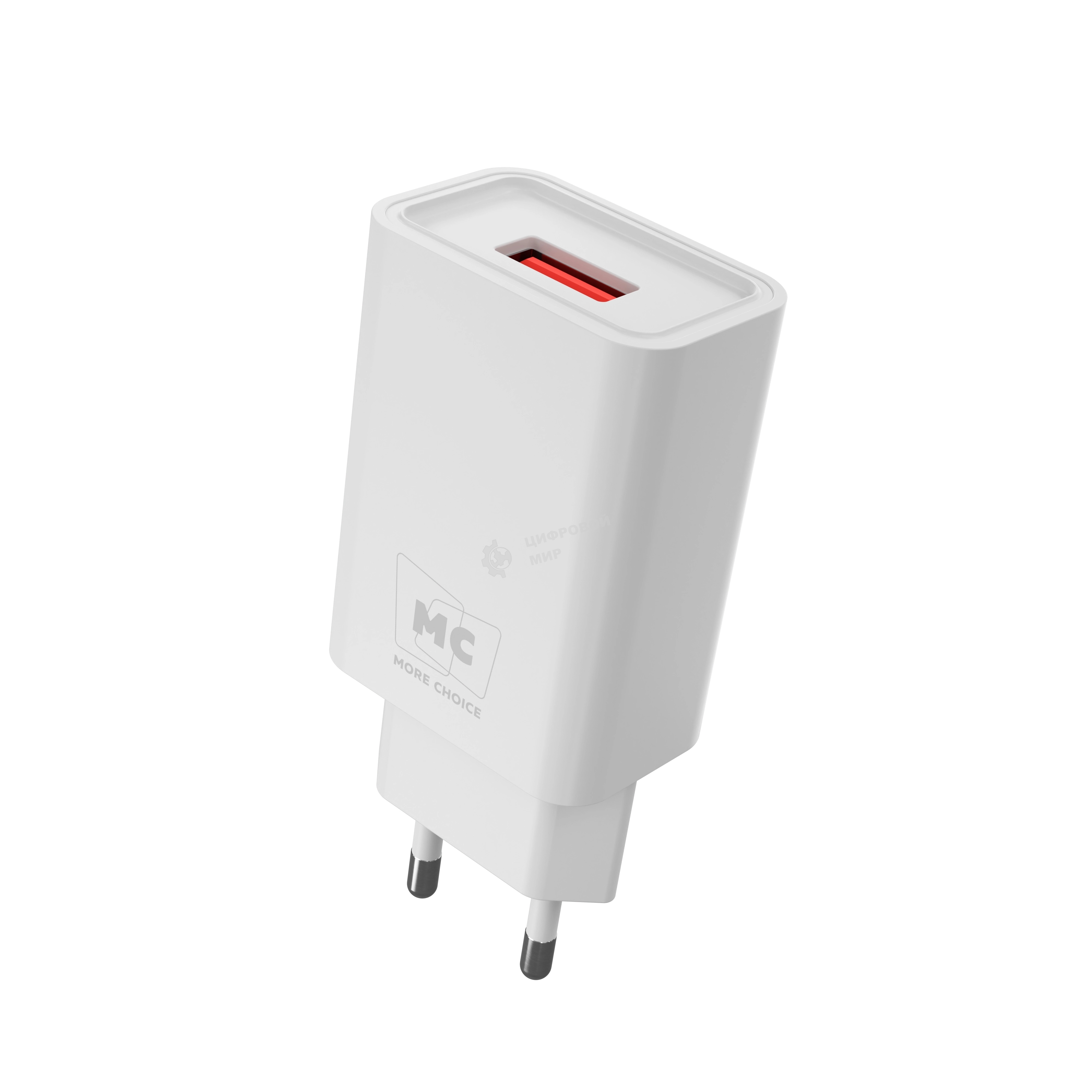 Сетевое зарядное устройство MORE CHOICE (4620202555731) NC07a СЗУ 1USB 2.0A для Type-C, белый