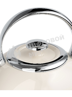 Чайник электрический Candy CK-205 1.7л. 2200Вт слоновая кость корпус: нерж.сталь