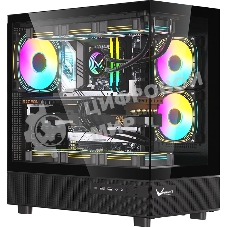 Компьютерный корпус AeroCool/Formula Crystal Z8 COSMIC черный без БП ATX 3x120мм 5x140мм 1xUSB 2.0 1xUSB 3.0 1xUSB3.1 audio bott PSU