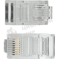 Коннектор Buro RJ45 прозрачный (упак.:20шт)