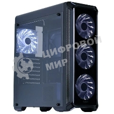 Компьютерный корпус Zalman i3 edge черный без БП ATX 3x120мм 2xUSB 2.0 1xUSB 3.0 audio bott PSU