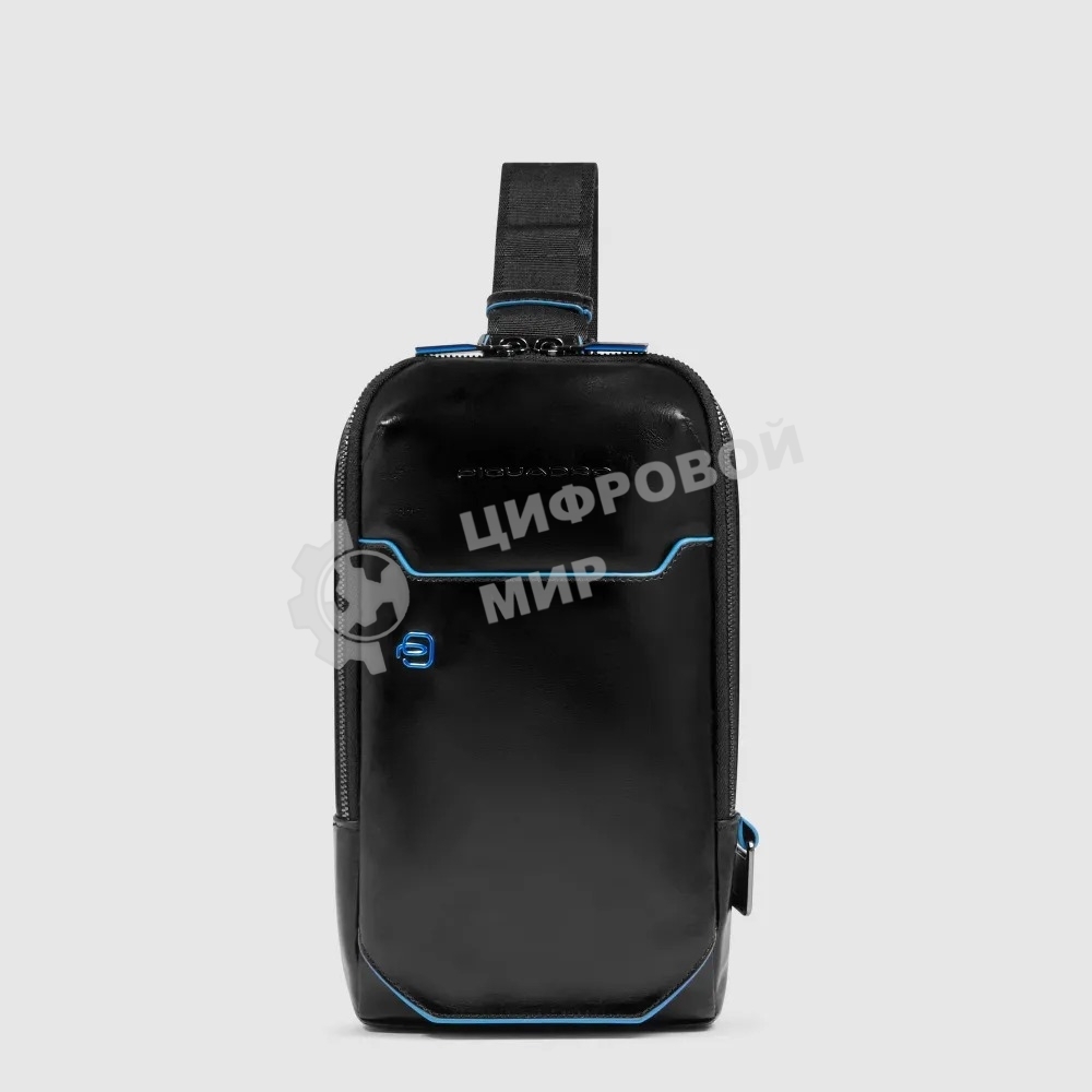 Рюкзак слинг мужской Piquadro Blue Square CA6898B2/N черный кожа